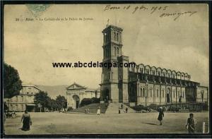Bône -      Bâtiments  - la cathédrale et le palais de justice
