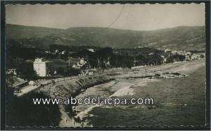 Bône - Les plages,      la corniche  - collège d'alzon - vue sur la plage saint cloud et les montagnes de l'edough