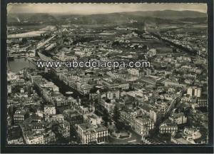 Bône -      Vues générales  - vue aérienne de la ville - le cours bertagna - la gare - dans le fond, la basilique saint augustin