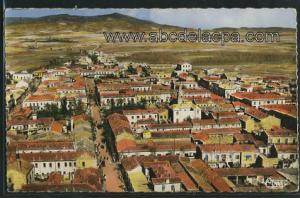 Bordj   Bou-Arréridj  - vue panoramique aérienne de la ville - a droite, l'eglise - au centre, rue saint claude