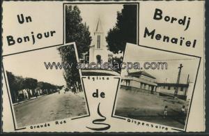 Bordj   Menaïel  - un bonjour de bordj menaiel - grande rue - eglise - dispensaire
