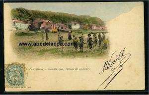 Bou Haroun  - castiglione - bou haroun, village de pêcheurs - carte aquarellée