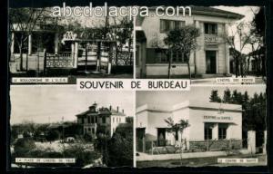 Burdeau (Mahdia)  - souvenir de burdeau - le boulodrome de l'u.s.b. ; l'hôtel des postes ; la place de l'hôtel de ville ; le centre de santé