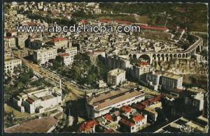 Constantine      - Vues générales  - vue aérienne sur pont sidi rached et avenue pierre liagré