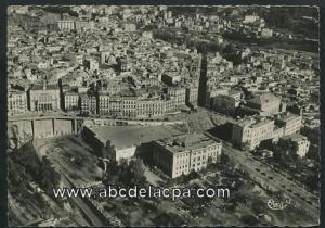 Constantine      - Vues générales  - vue aérienne sur la place de laÂ brèche, boulevard joly de bresillon, mairie, palais de justice et sqyuare de la république