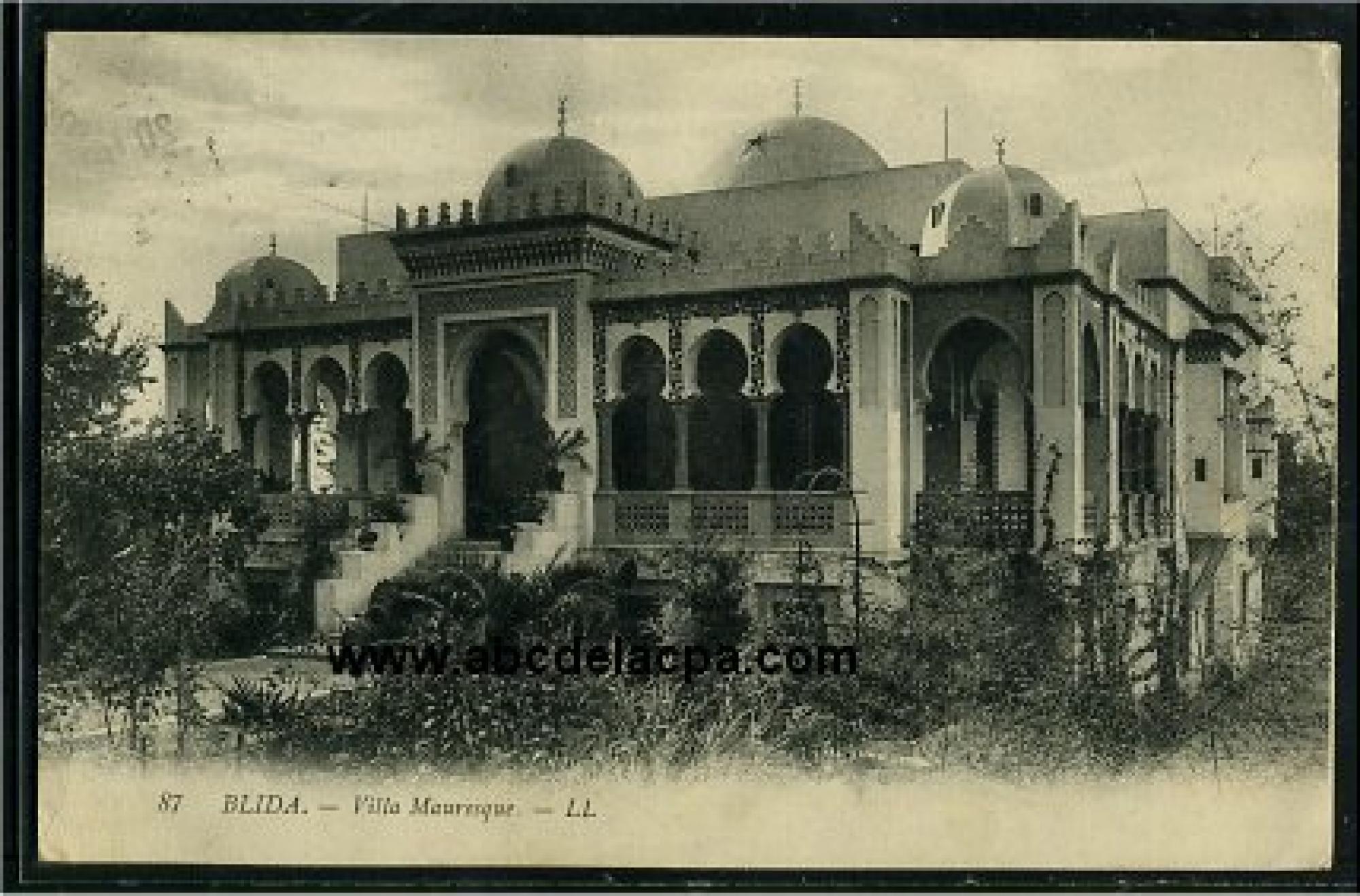 Blida -  Bâtiments  - villa mauresque