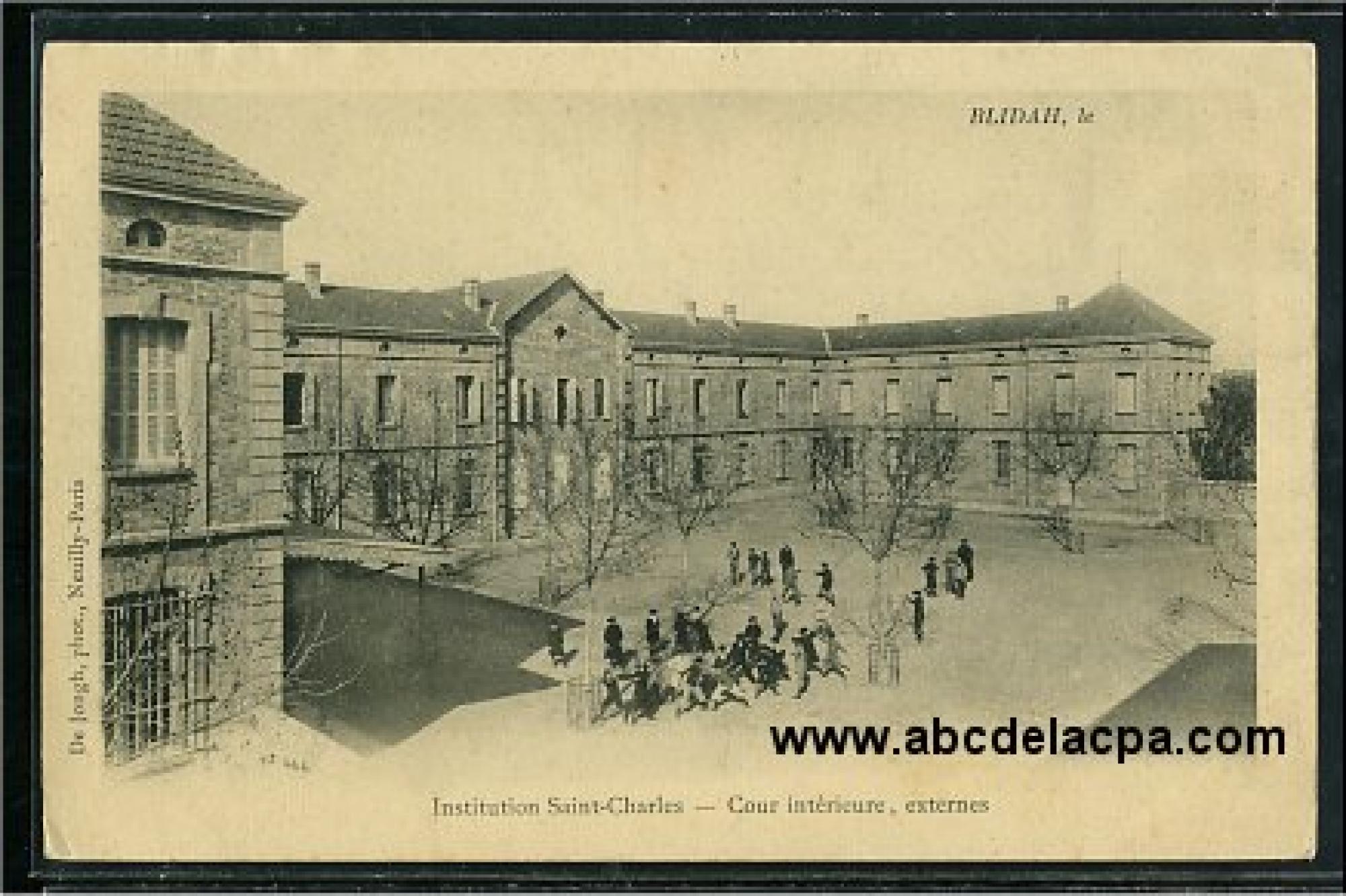 Blida - Bâtiments  - institution saint charles - cour intérieure, externes