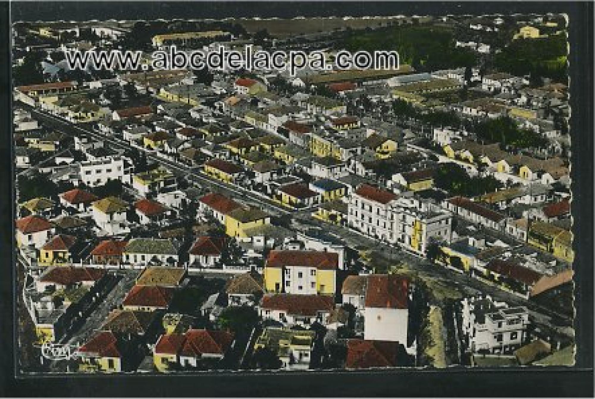 Blida - Vues      générales  - vue générale aérienne sur l'avenue de la chiffa, avenue marabout et avenue de la gare