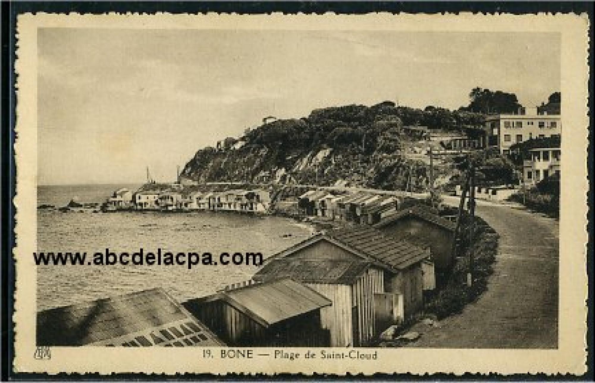 Bône - Les plages,      la corniche  - plage de saint cloud