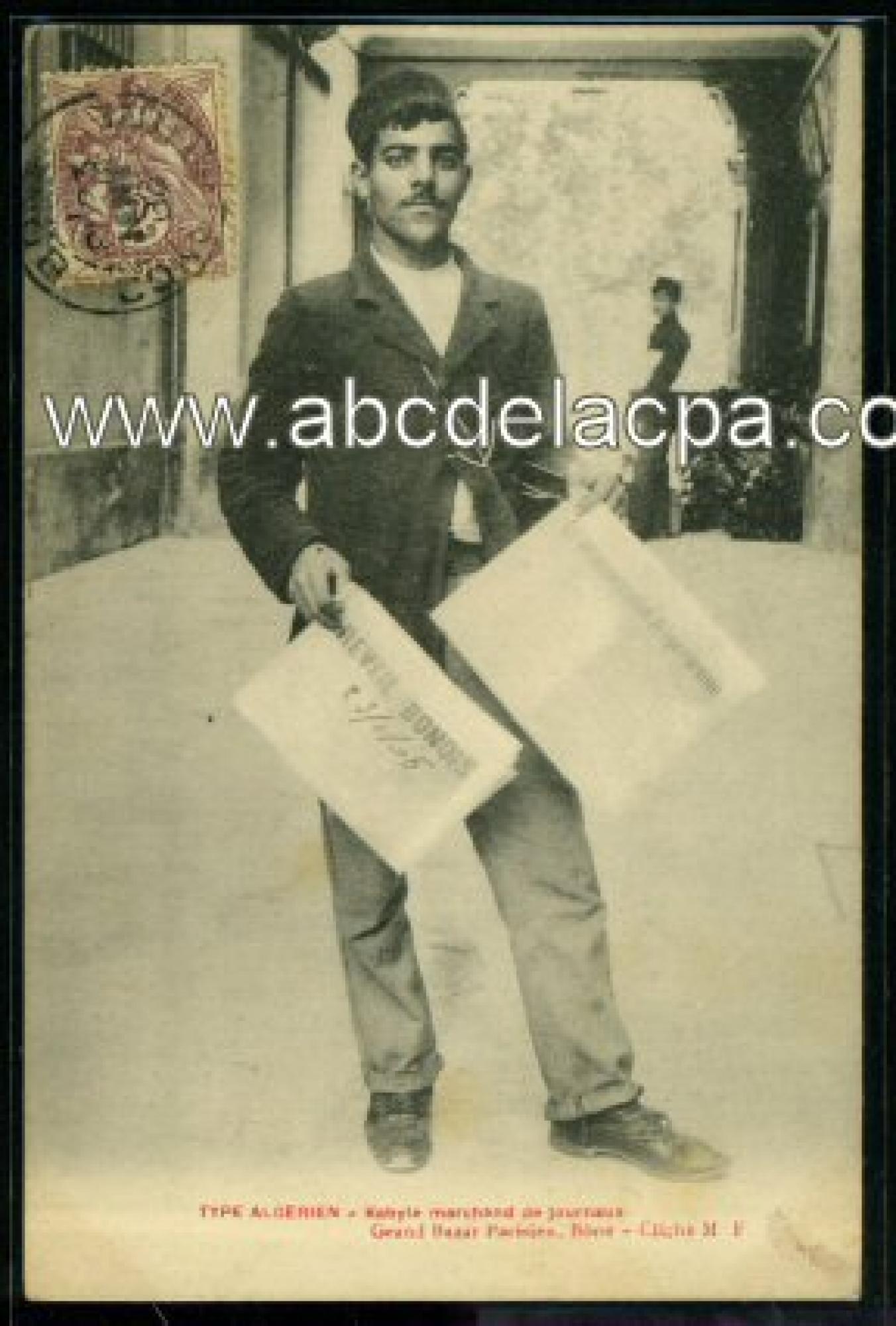 Bône -      Divers  - kabyle marchand de journaux - grand mazar parisien, bône