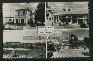 Dra el Mizan  - meilleurs voeux de dra el mizan - le dar el askri - l'école des garçons - vue générale - rue d'alger et le marché