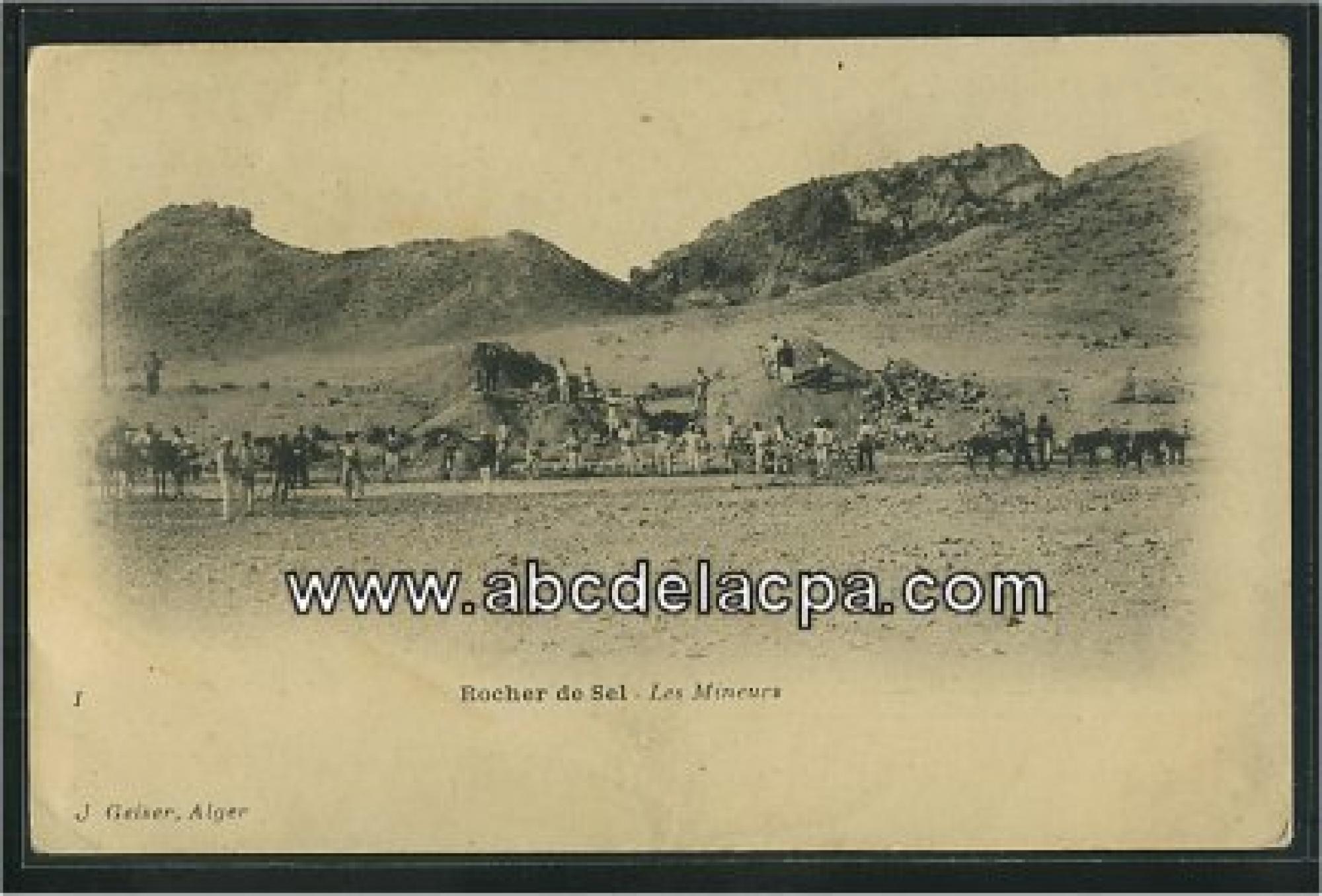 Djelfa  - rocher de sel - les mineurs