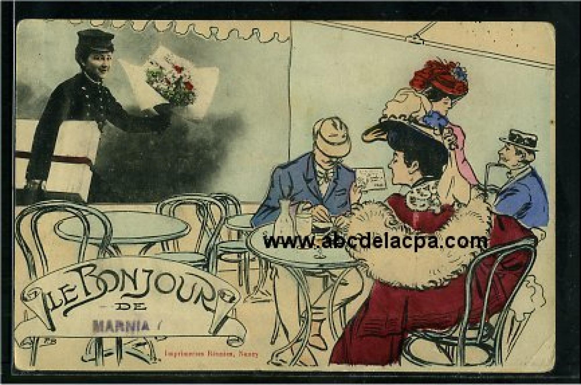 Marnia  - un bonjour de marnia - illustrateur p.b.