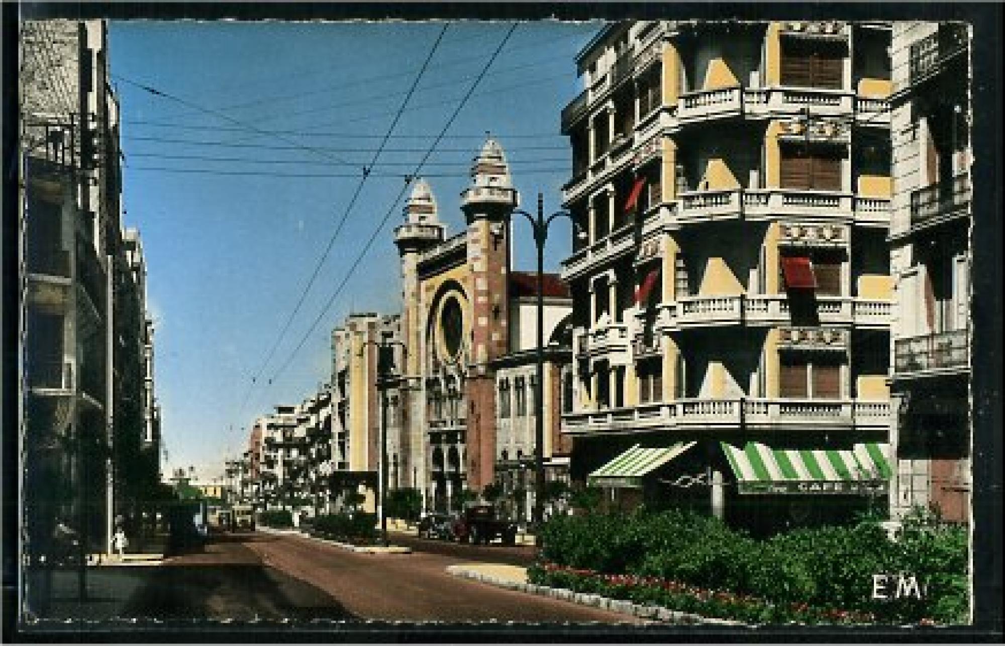 Oran -      Bâtiments  - le boulevard joffre et la synagoge
