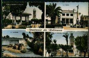 Relizane  - souvenir de relizane - place rivière et l'eglise - la poste - le barrage - la grande mosquée