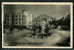 Sidi Bel Abbes  - boulevard de verdun et monument aux morts