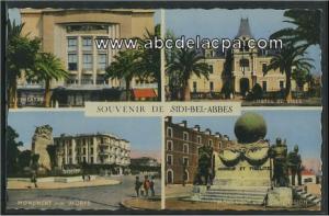 Sidi Bel Abbes  - souvenir de sidi bel abbès - le théâtre, hôtel de ville, monument aux morts, monument aux morts de la légion