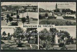 Sougueur (Trezel)  - souvenir de trezel - l'esplanade de la place de la république - la place et l'eglise - le jardin public - le jardin public