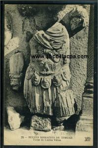 Timgad  - ruines romaines de timgad - torse de lucius verus