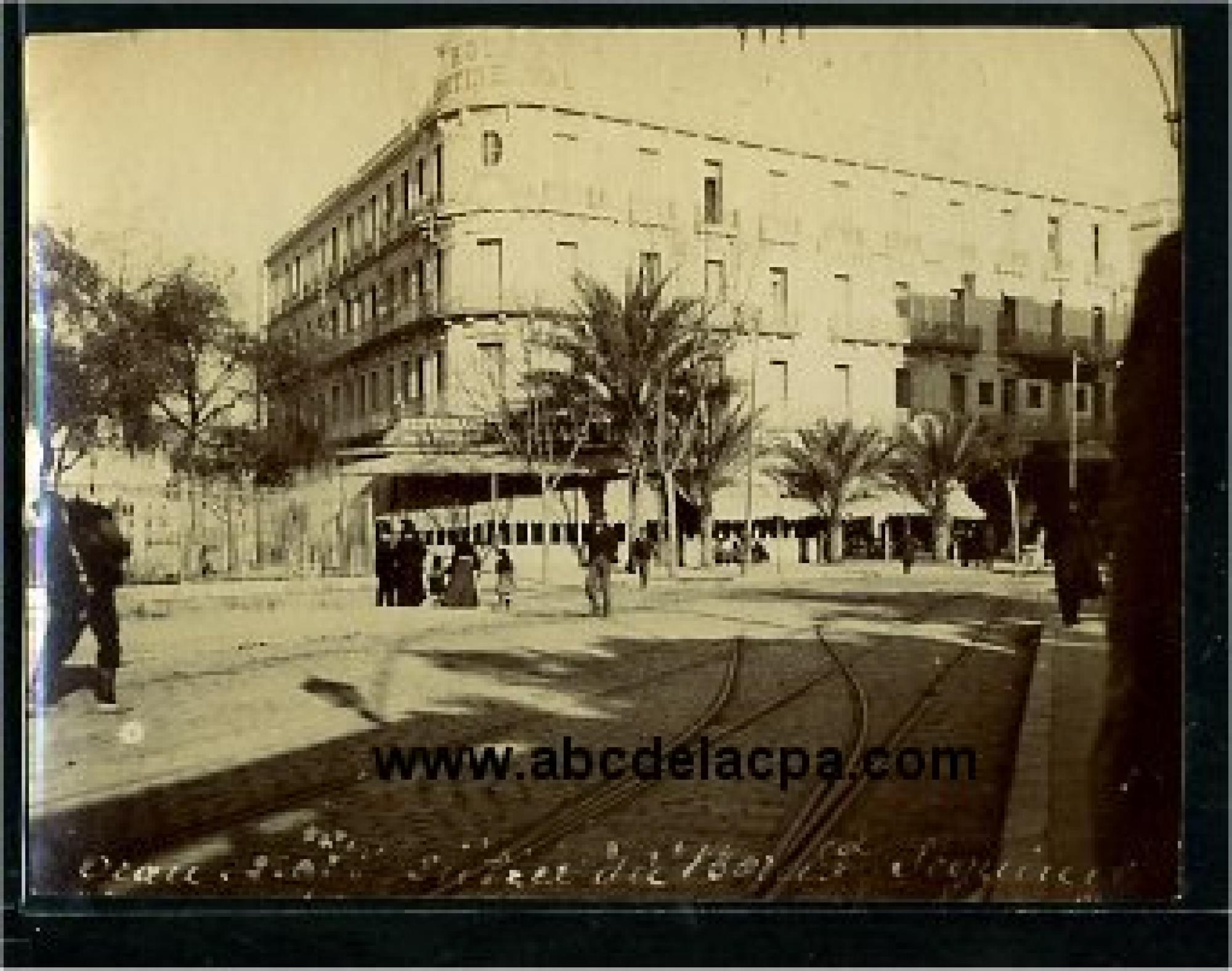 Oran - Bâtiments  - le bas du boulevard seguin, l'hôtel continental, 28 février 1907