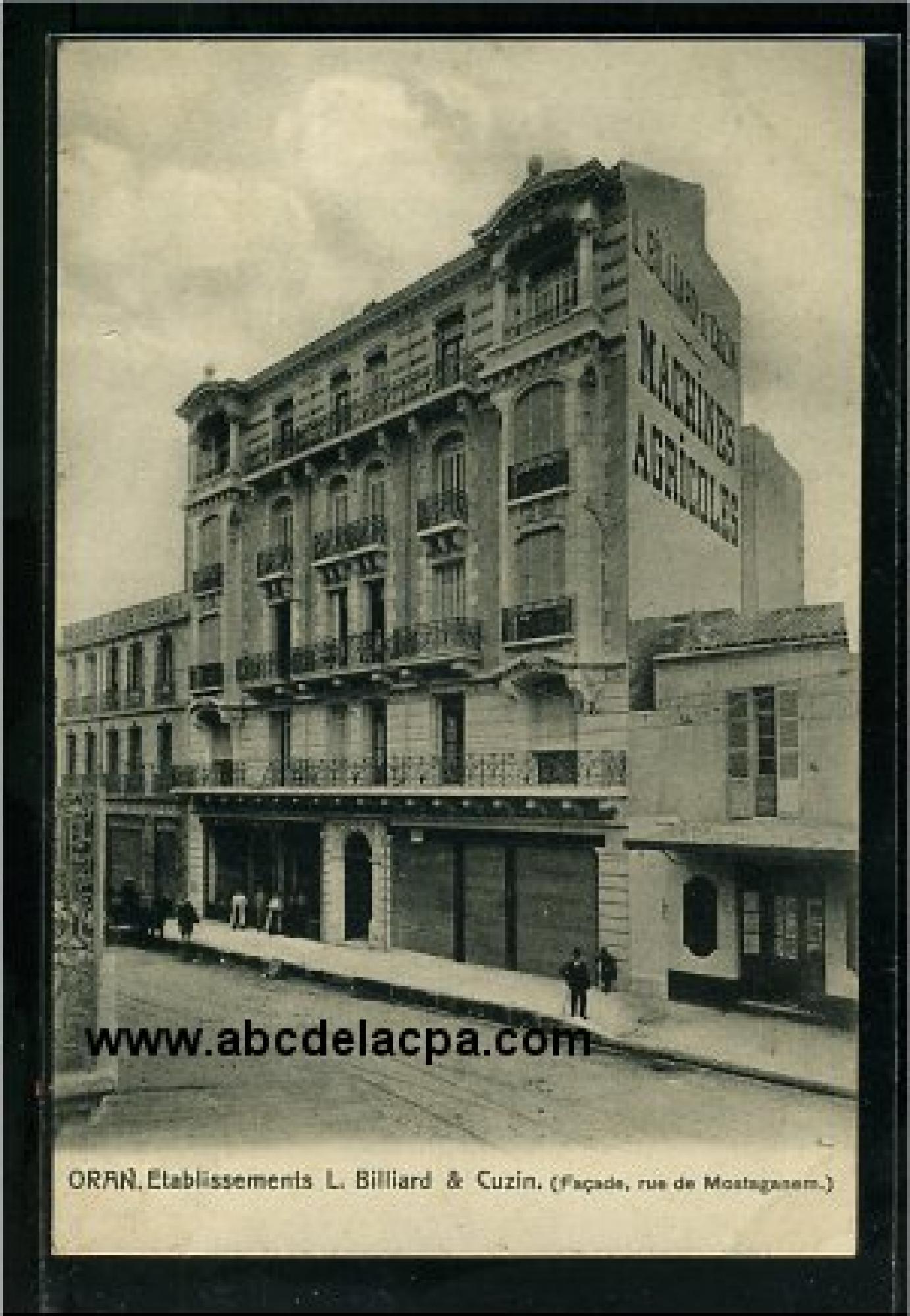 Oran -      Bâtiments  - etablissements l.Â billiard & cuzin