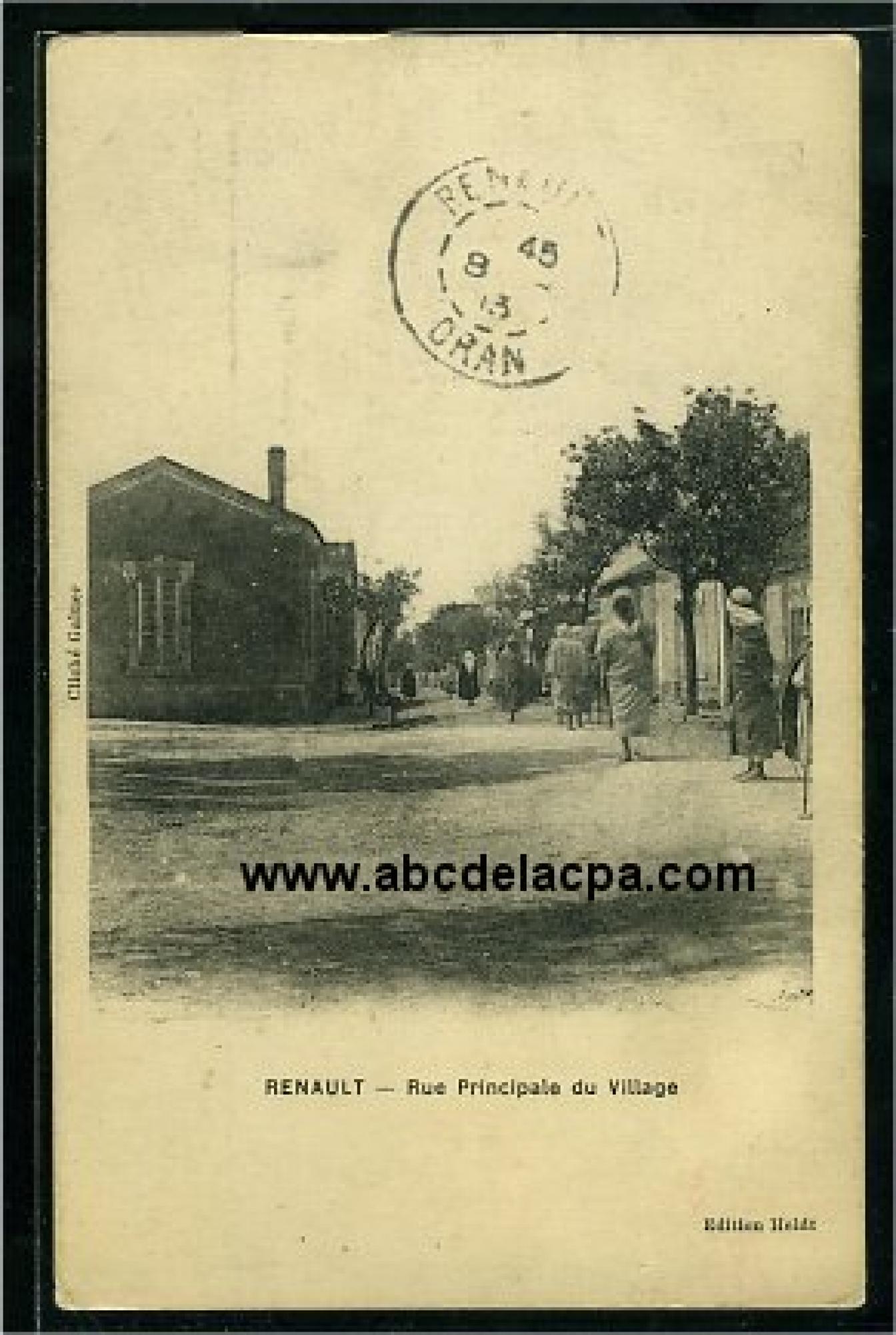 Renault (Sidi M'Hamed Ben   Ali)  - rue principale du village