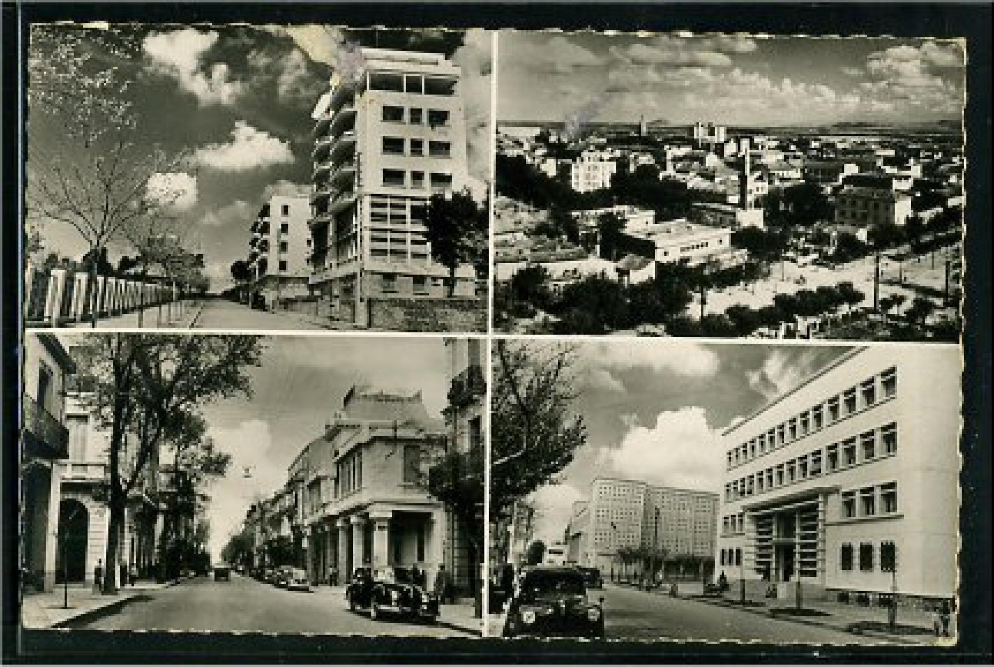 Sétif  - quartier de la pinède - vue générale - avenue georges clemenceau - palais des finances et collège