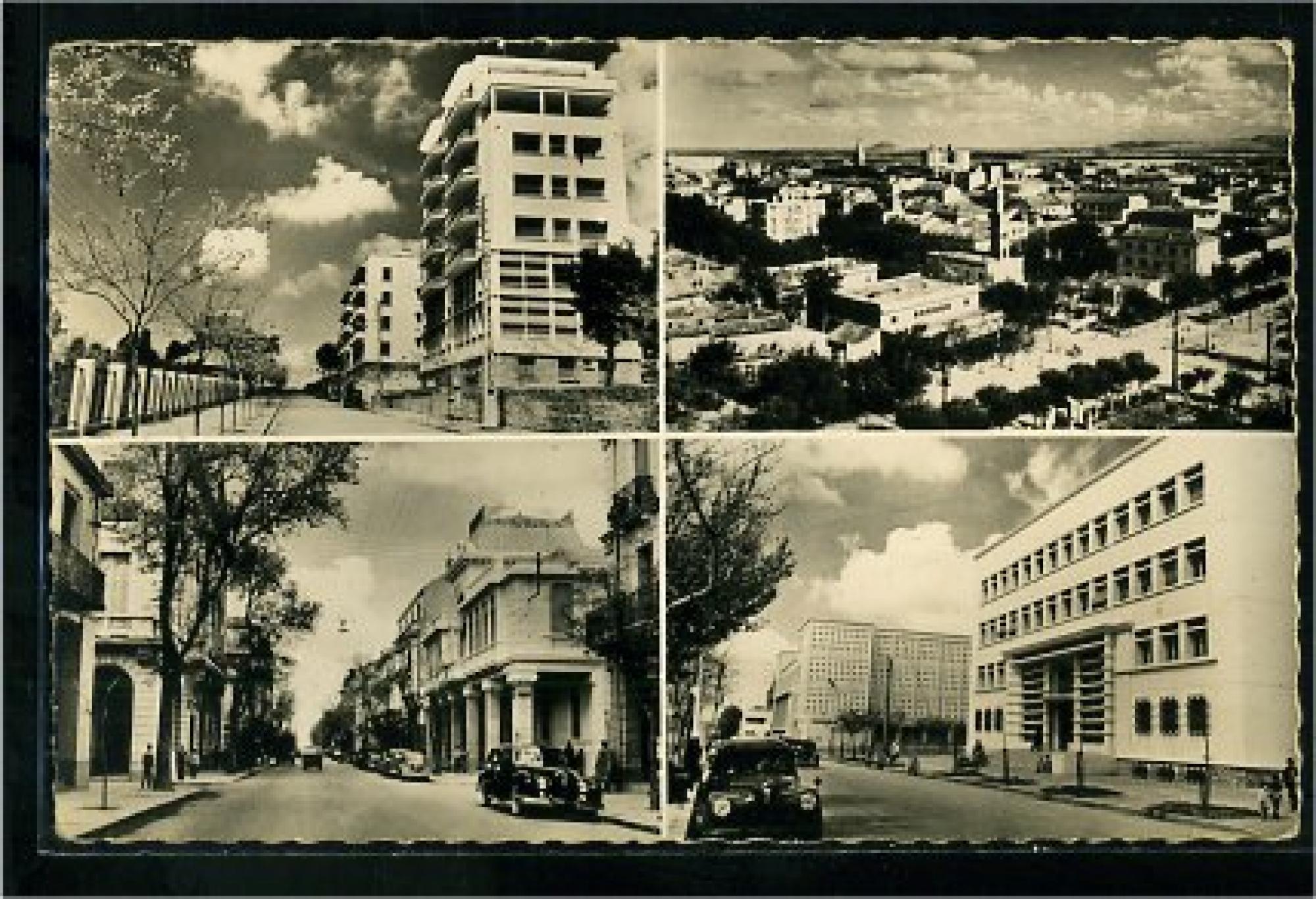 Sétif  - quartier de la pinède - vue générale - avenue georges clemenceau - palais des finances et collège