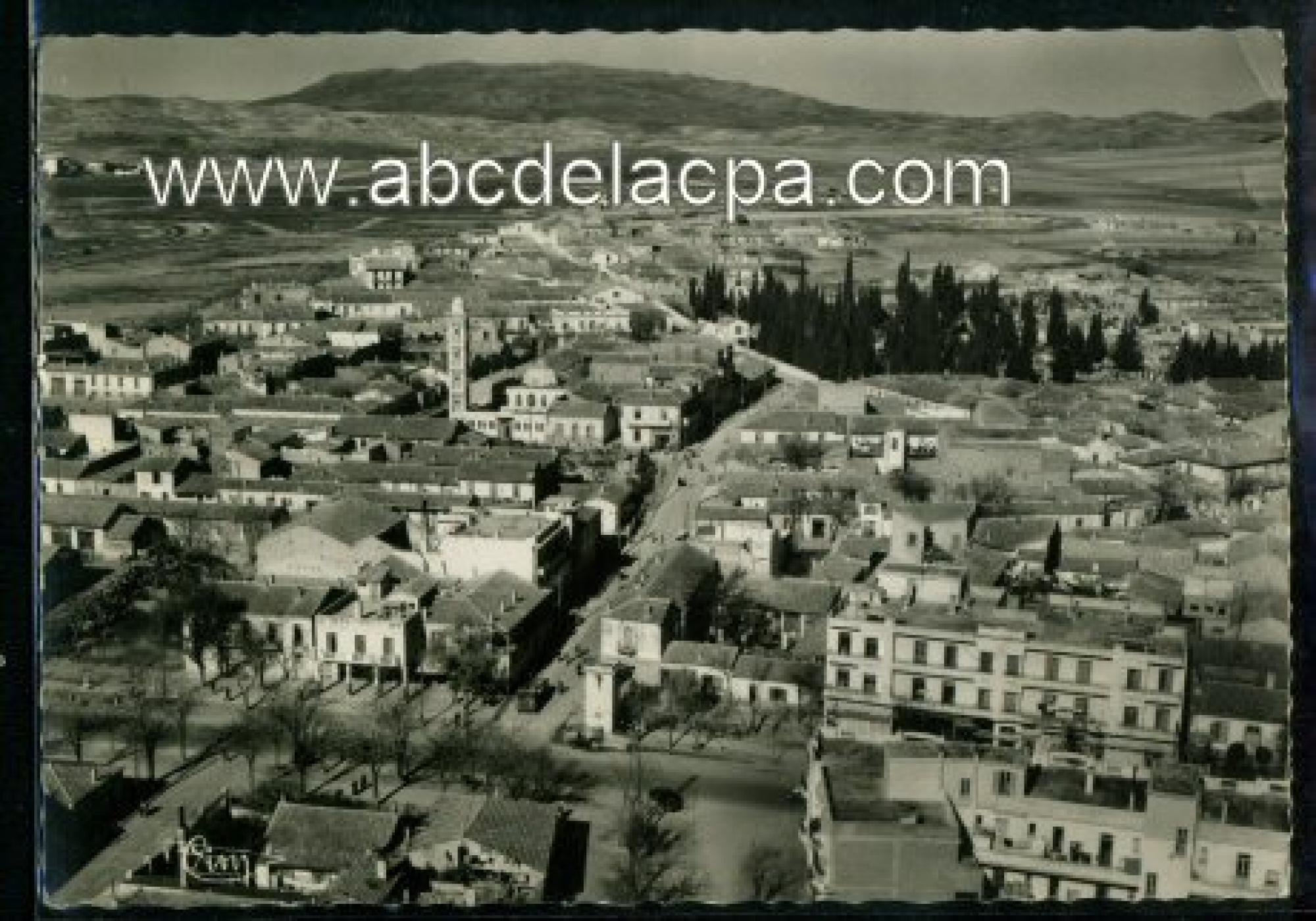Sétif  - vue aérienne 11 - du faubourg de la gare supérieure et nouvelle mosquée