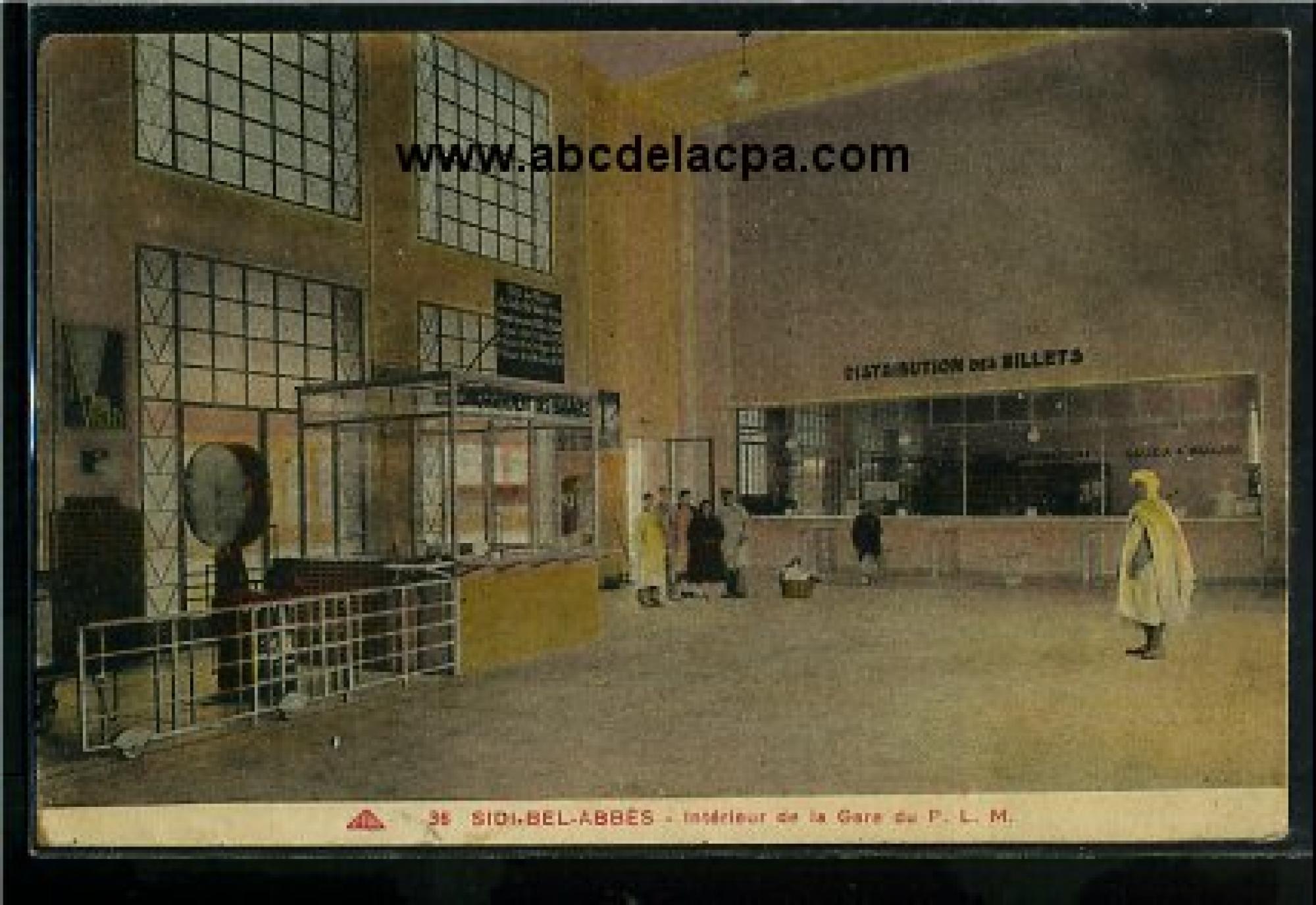 Sidi Bel Abbes  - intérieur de la gare du p.l.m.