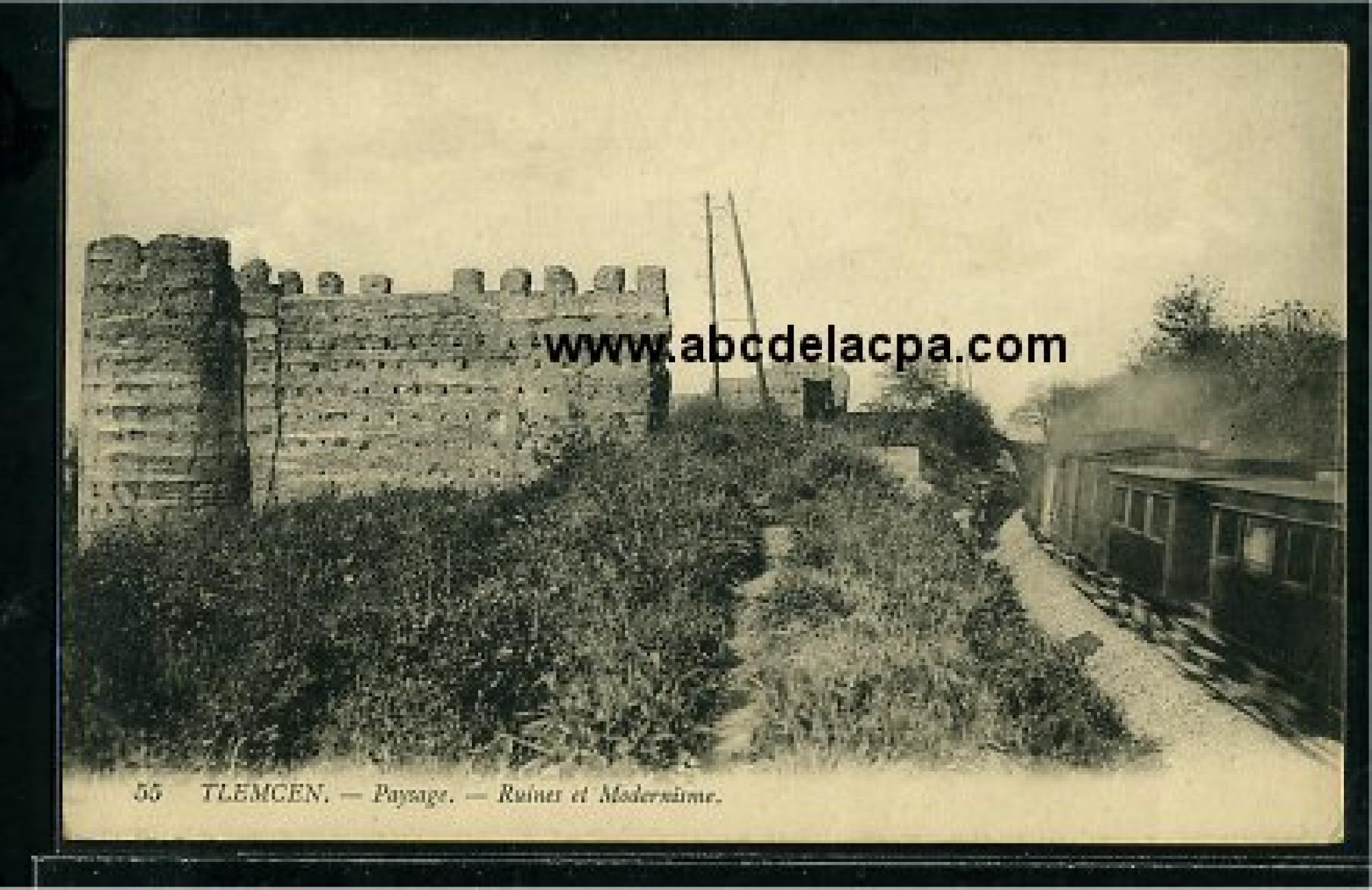 Tlemcen  - paysage - ruines et modernisme