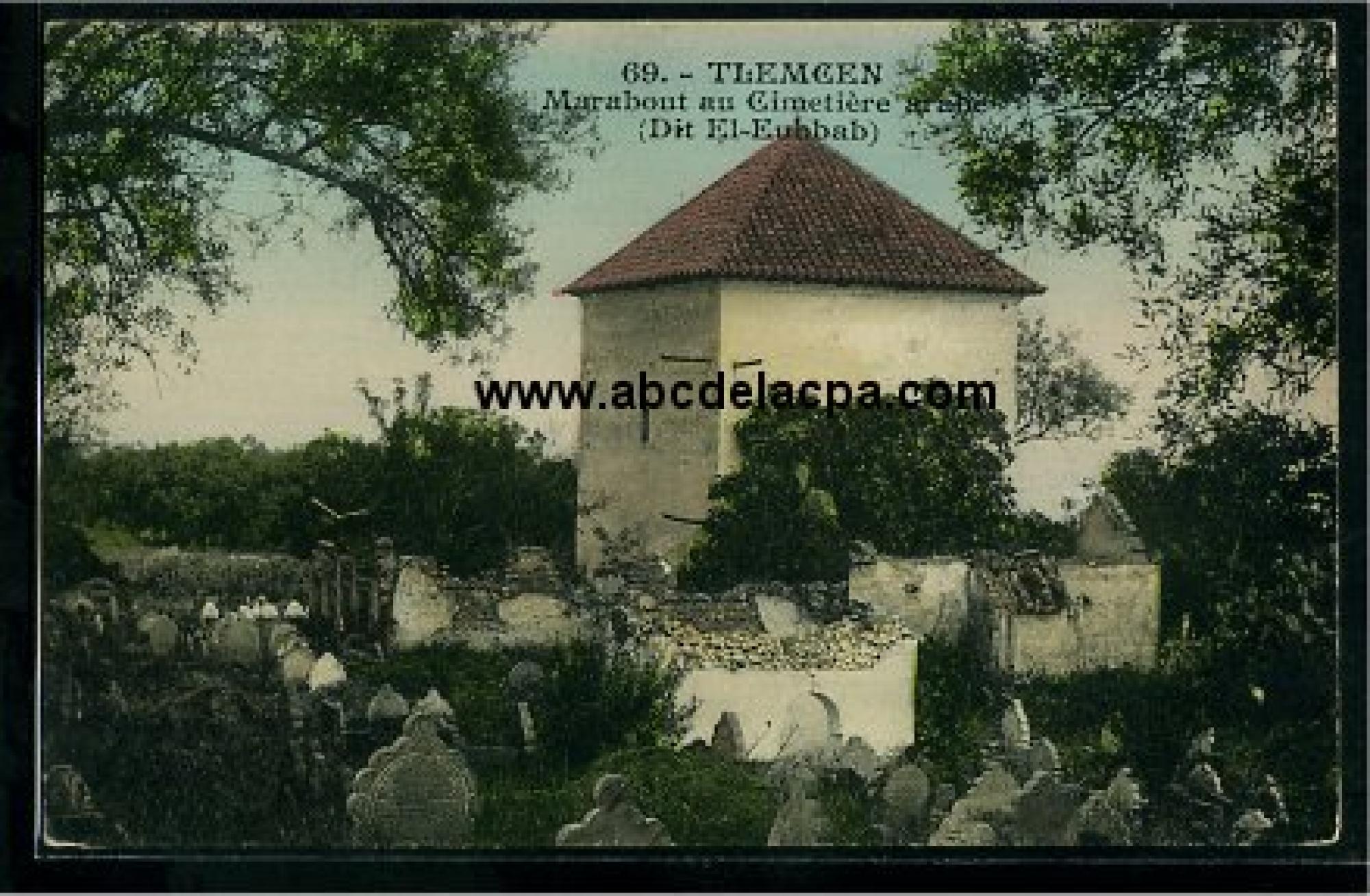 Tlemcen  - marabout au cimetière, dit el eubbab