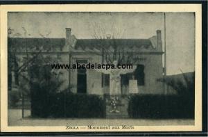 Zegla  - monument aux morts - correspondance au dos datée de 1956