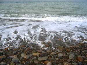 Pierres et plage Vagues