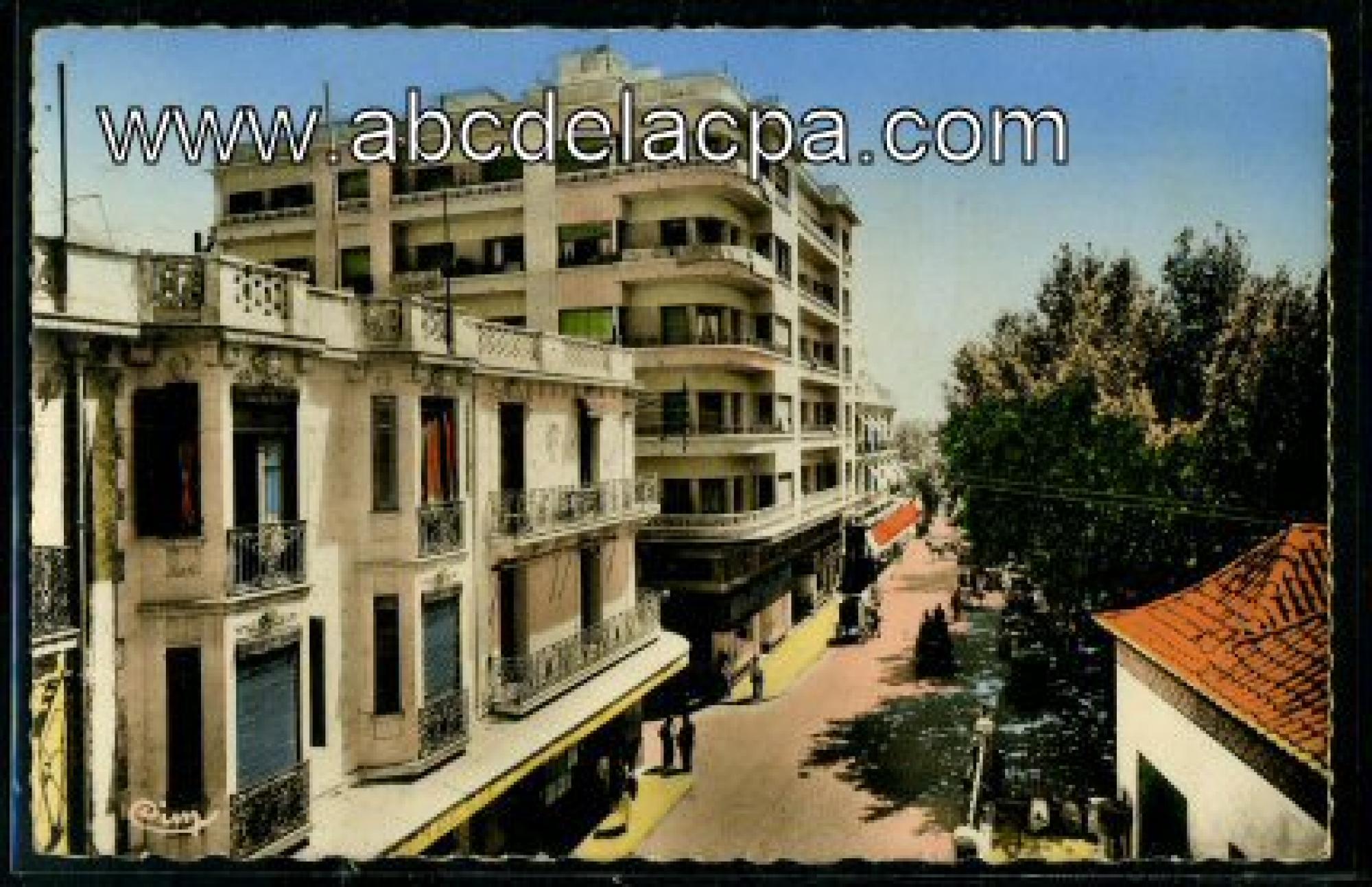 Tlemcen  - place d'alger - un coin de la place