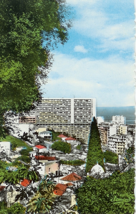 L'Aéro-Habitat vu de la rue Blaise Pascal à Alger Paysages d'autrefois