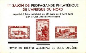 Bone blason expo 1er salon de Propagande Philatélique de l'afrique du nord