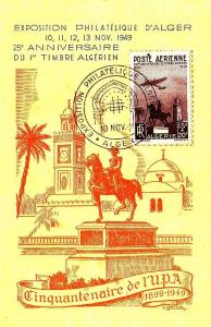 Upa 1949 Exposition Philatélique d'Alger 10 au 13 novembre 1949