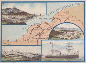 Ancienne carte Cote alger