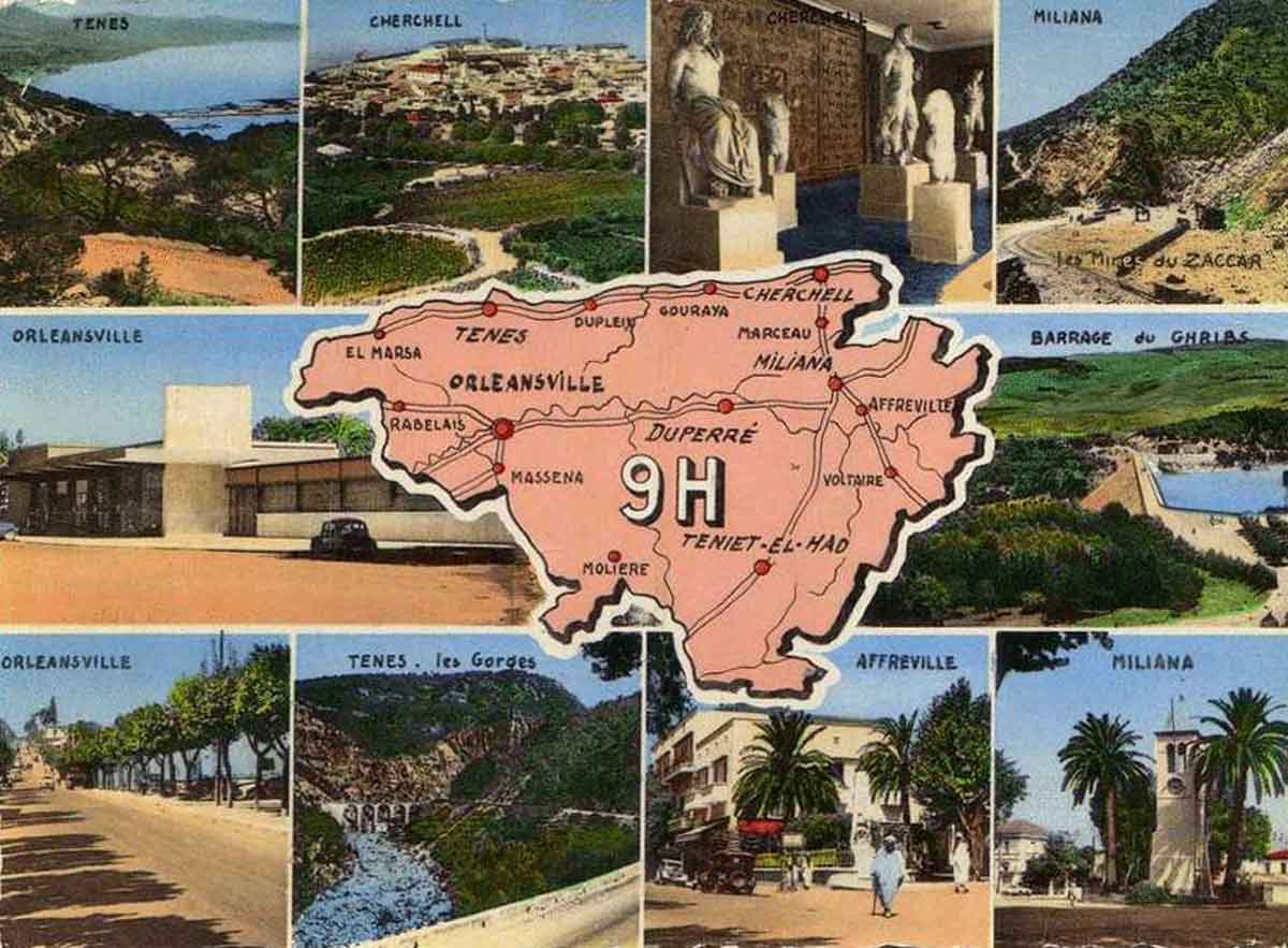 Environs alger Orléanville Affreville Miliana anciennes photos