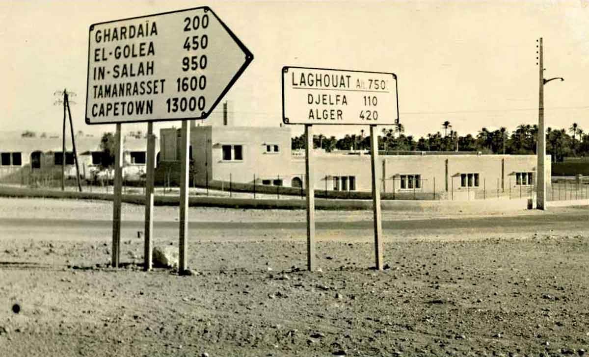 panneaux distances Laghouat  Gharadaia In Salah