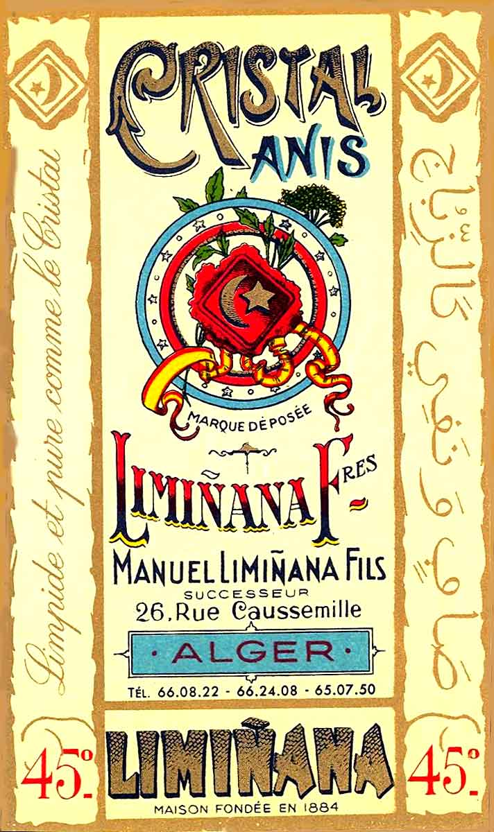 Liminana etiquette Fabrication Cristal Anis