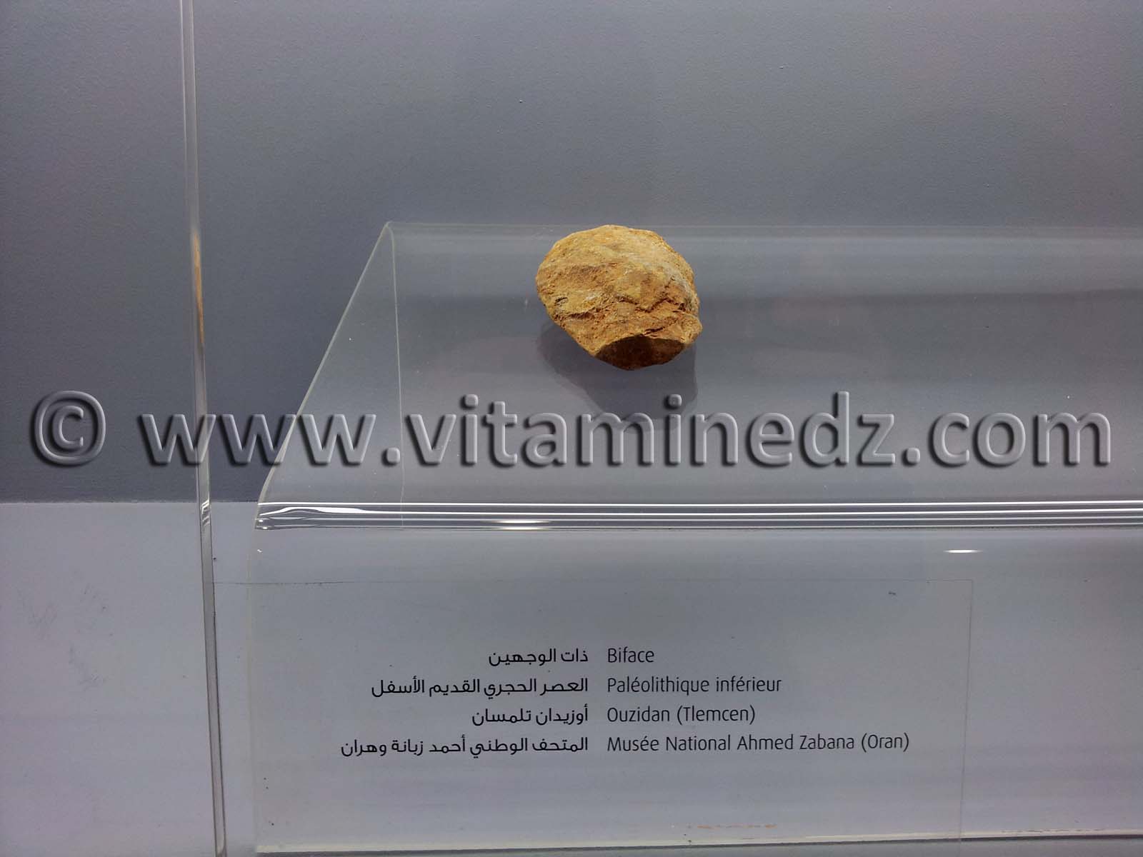 Biface paléolithique inférieur, Ouzidan Tlemcen (Musée Ahmed Zabana - Oran)