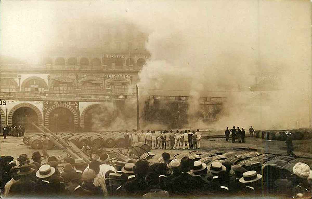 Alger incendie arcades