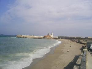La plage Qaâ Essour, Bab El Oued, Alger