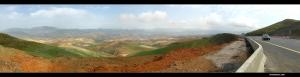 Vue Panoramique à partir de Djbel Gontas (Nouvelle autoroute Est-Ouest) sur les plaines et montagnes du Zaccar
