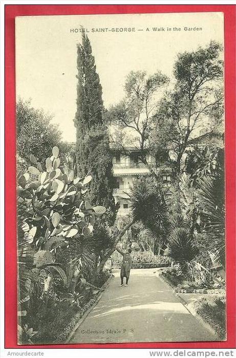 CPA N°4907 / HOTEL SAINT GEORGES - A WALK IN THE GARDEN