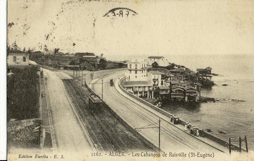 cpa-Alger-les cabanons de raisville(St Eugène)