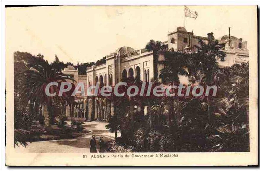 CPA Alger Palais Du Gouverneur à Mustapha