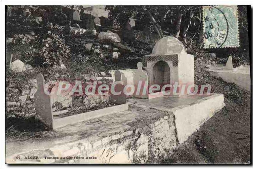 CPA Alger Tombes Au Cimetiere Arabe